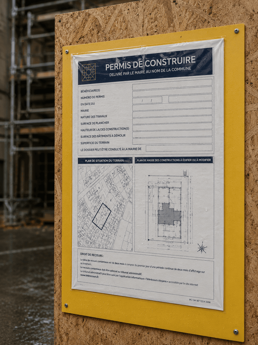 Affiche permis construire