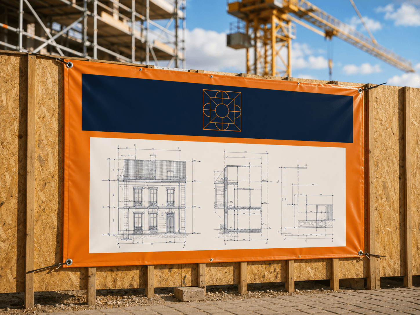 Panneau de chantier Dibond imprimé