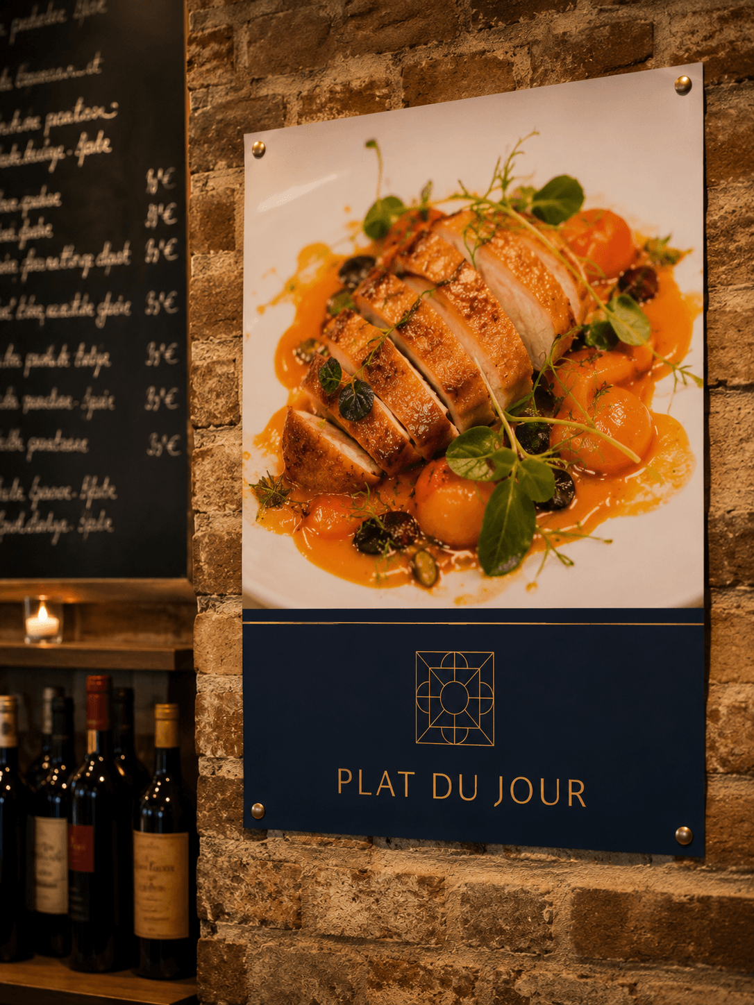 Affiche promo de restaurant imprimée